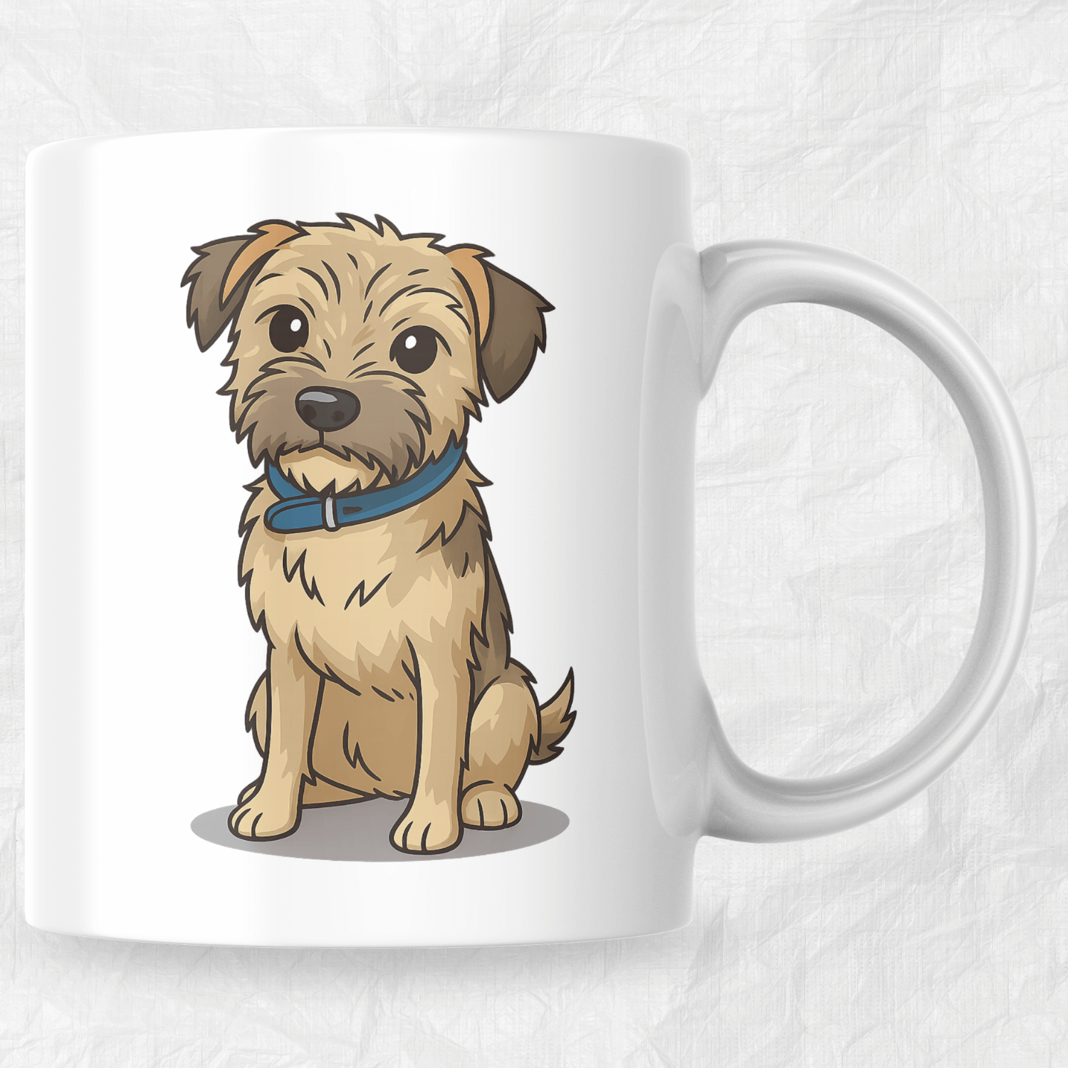 Individuelle Tasse mit Comic-Zeichnung eines Hundes – personalisiertes Geschenk